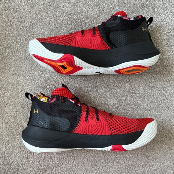 NIB Under Armour Men's Embiid One Chinese Lunar New Year CNY Red Sneaker Size 13 - Picture 3 of 7